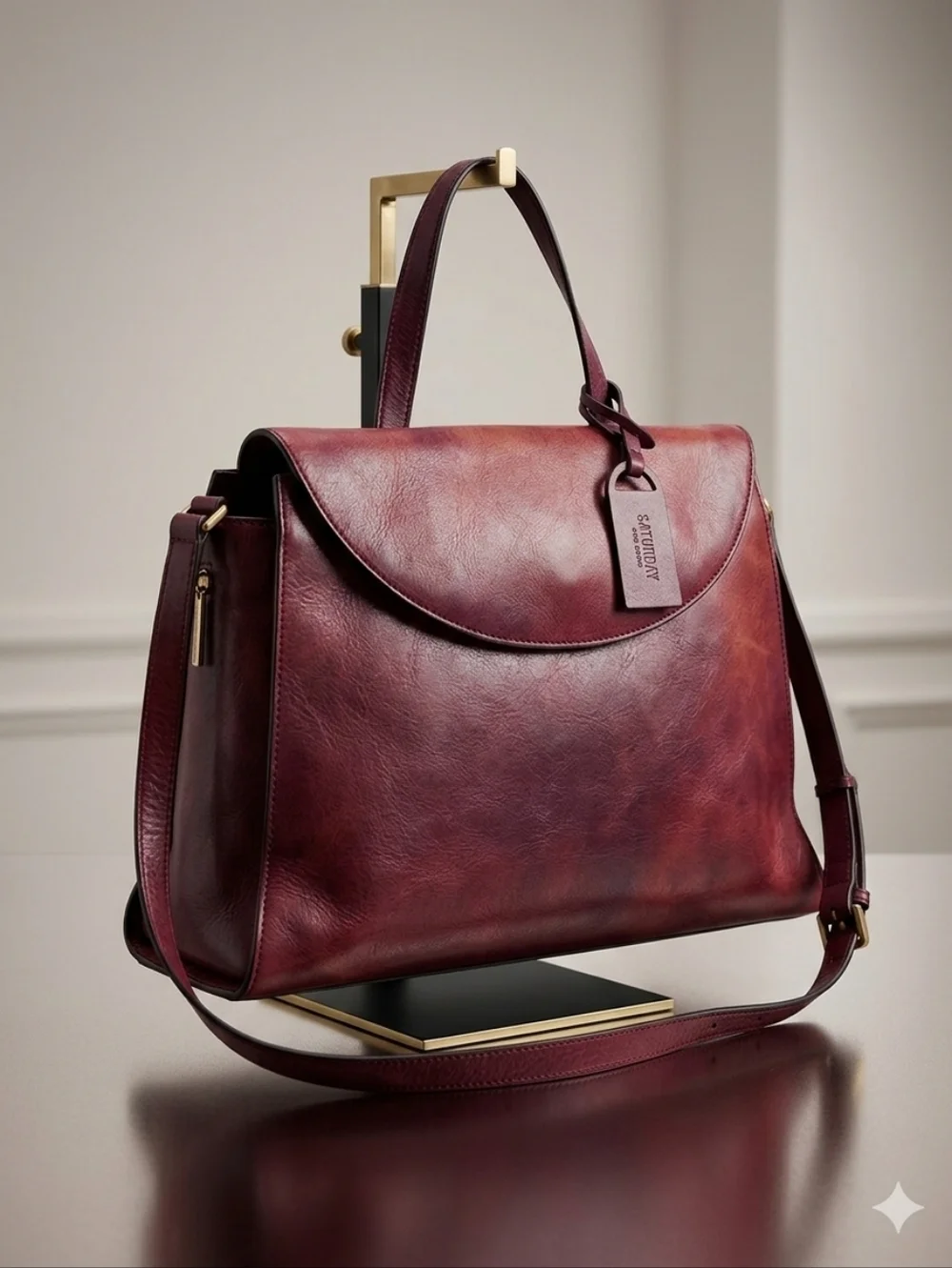 KATE SPADE SATURDAY‎ WEEKENDER MERLOT WINE LARGE SATCHEL BAG